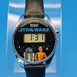 Vintage 1980 Bradley Licensed Star Wars Novelty Collector Quartz Fan Watch Retro